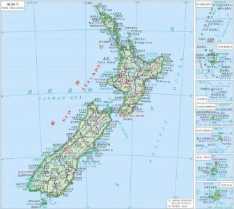 ​新西兰详细景点地图高清（世界旅游地图揽胜）