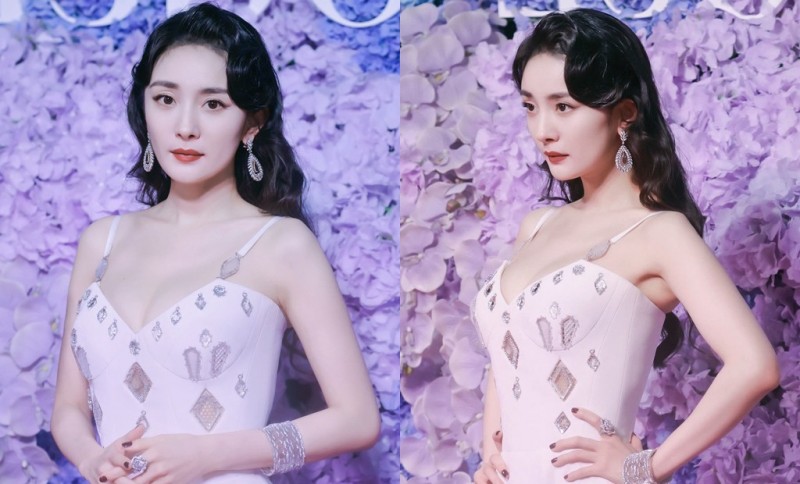 杨幂与友人现身北京游乐园（纤纤细腿曝光令网友惊叹）