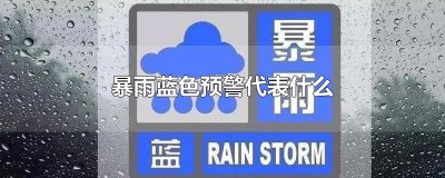 ​暴雨蓝色预警代表什么