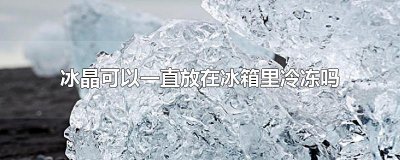 ​冰晶可以一直放在冰箱里冷冻吗