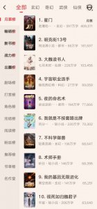 ​起点中文网小说排行榜（起点月票榜最新排名）