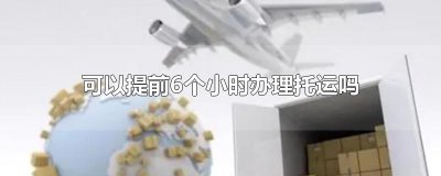 ​可以提前6个小时办理托运吗