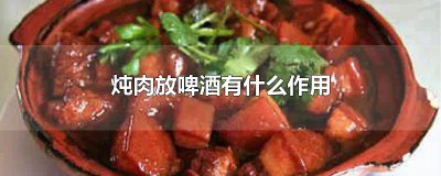​炖肉放啤酒有什么作用