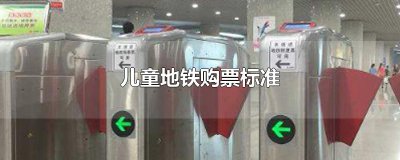 ​儿童地铁购票标准