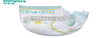 ​nb码纸尿裤应该备多少