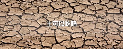 ​土可以吃吗