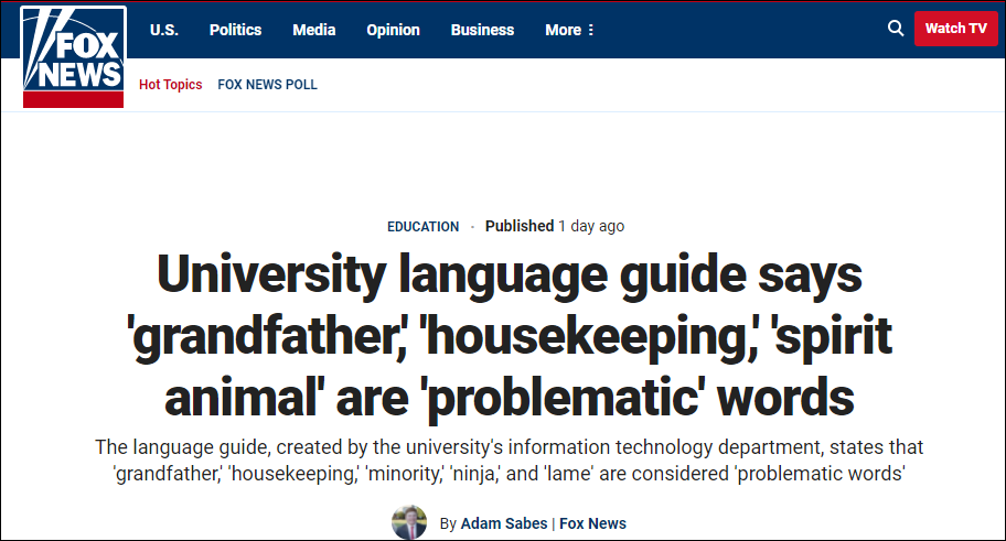 guide什么意思(华盛顿大学推出“包容性语言指南”)