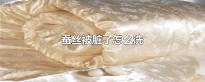 ​蚕丝被脏了怎么洗
