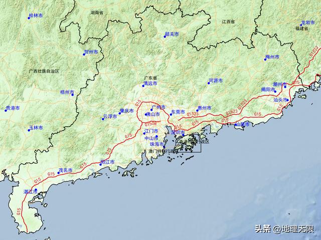 广东与周边省份的高速公路图（高清地图详解广东省高速公路）(3)