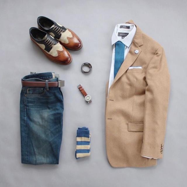 经典男士西装穿搭（职场男士休闲西装搭配look）(15)