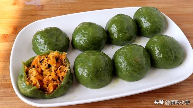 懒人版艾草青团简单做法（教你用艾草做青团）(15)