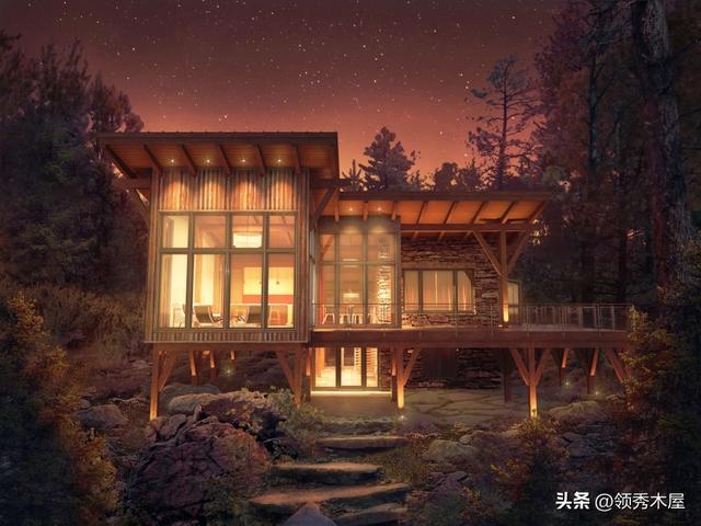 木结构房屋设计实例大全（现代木结构房屋中的4种常见元素）(1)