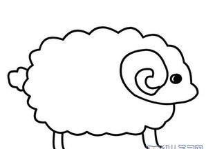 羊简笔画,羊的简笔画怎么画最简单图2