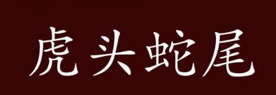 ​虎头蛇尾打一生肖,虎头蛇尾为何物猜一生肖