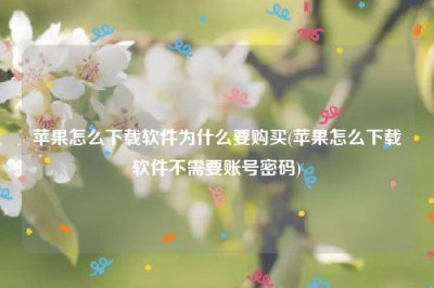 ​苹果怎么下载软件为什么要购买(苹果怎么下载软件不需要账号密码)
