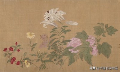 ​清代大家，恽寿平，没骨画精品《百花图卷》全图和局部欣赏