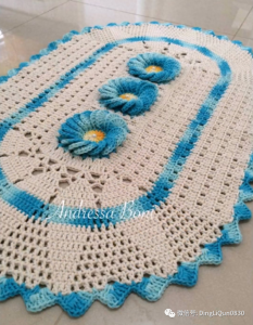 ​「针织作品」40款华丽的钩花地毯图案创意