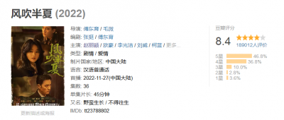 ​风吹半夏豆瓣评分(电视剧《风吹半夏》8.4高分，谁敢说赵丽颖演技不行？)