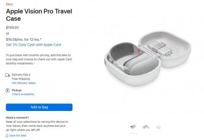 ​苹果推出 Vision Pro 头显配件：包括收纳包、蔡司光学插件等
