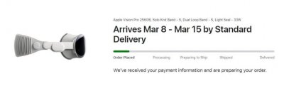 ​预售仅 1 小时，苹果 Vision Pro 头显交货日期推迟到 3 月中旬