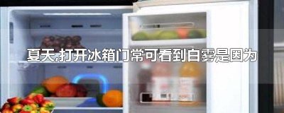 ​夏天打开冰箱门常可看到白雾是因为啥 夏天打开冰箱冷冻室的门常常看到一股白雾