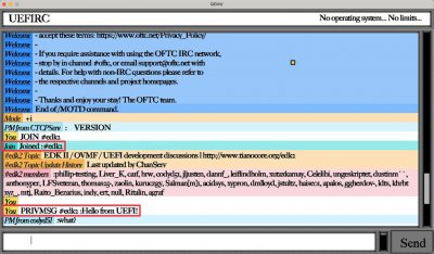 ​无需加载进入系统，开发者构建完全在 UEFI 上运行的 IRC 聊天室