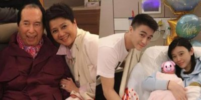 ​何猷君喜得一子取名＂荷叶饭＂，微博发言称，终于有第五代男丁了