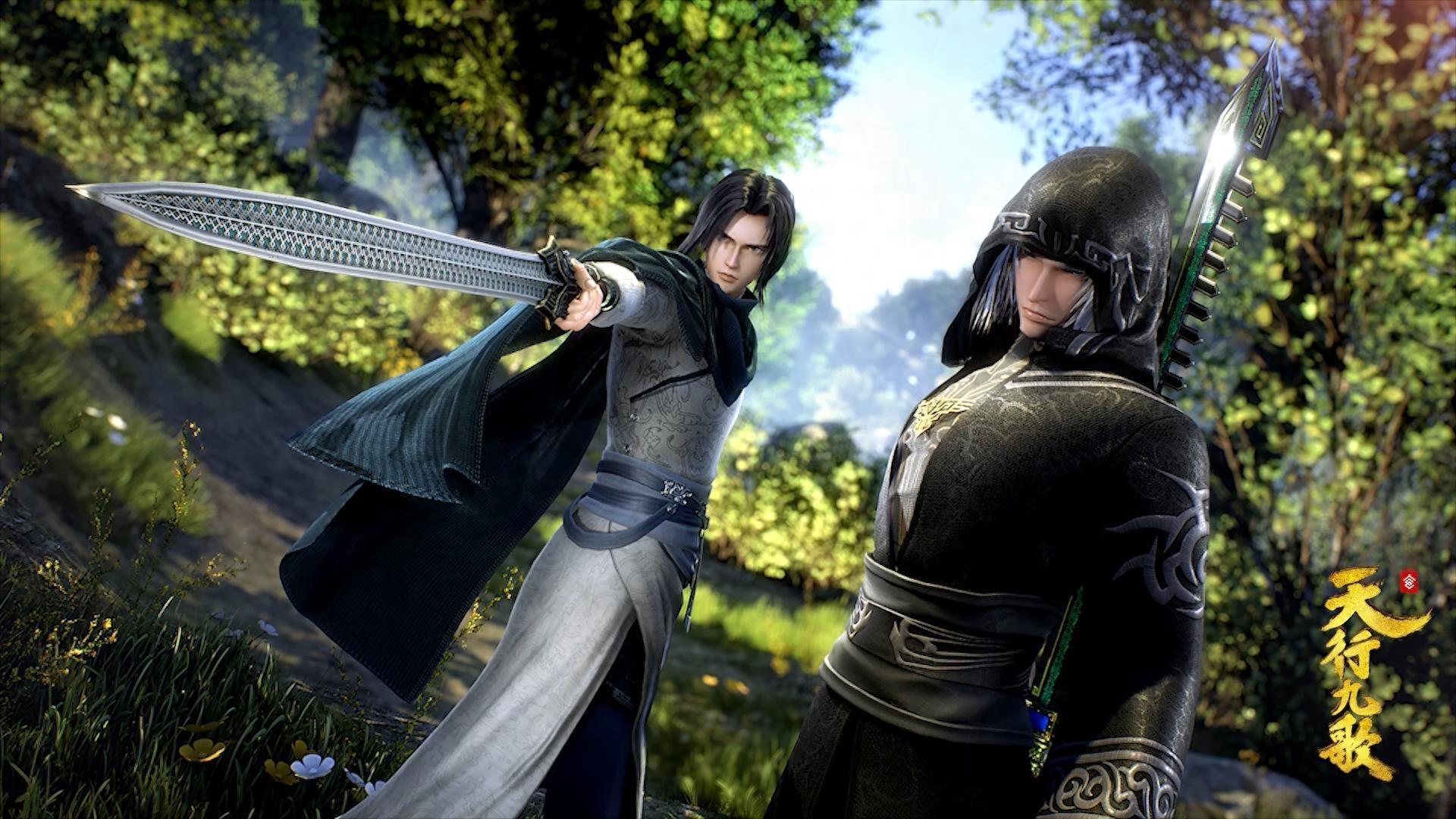 天行九歌盖聂卫庄精美高清无水印壁纸图推荐，盖聂清俊剑气逼人