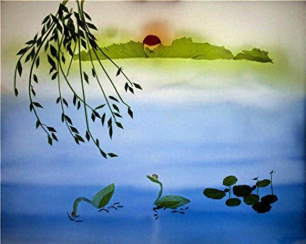 香菜拼出的西湖美景，脑洞太大了吧~ 「赞」「赞」 