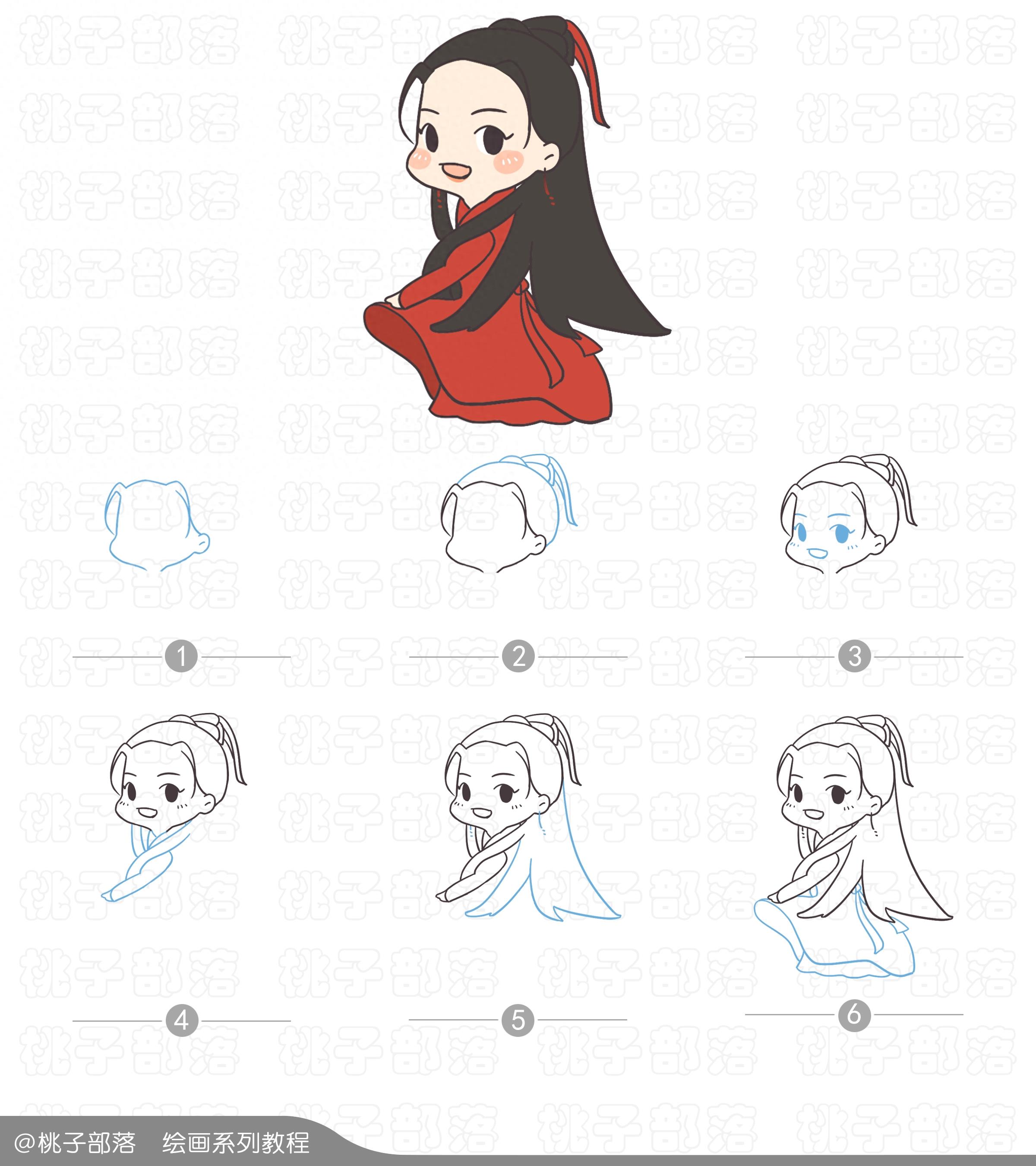 简笔画 | 赌你没有见过这么萌的迪丽热巴,超级Q版的热巴来啦!