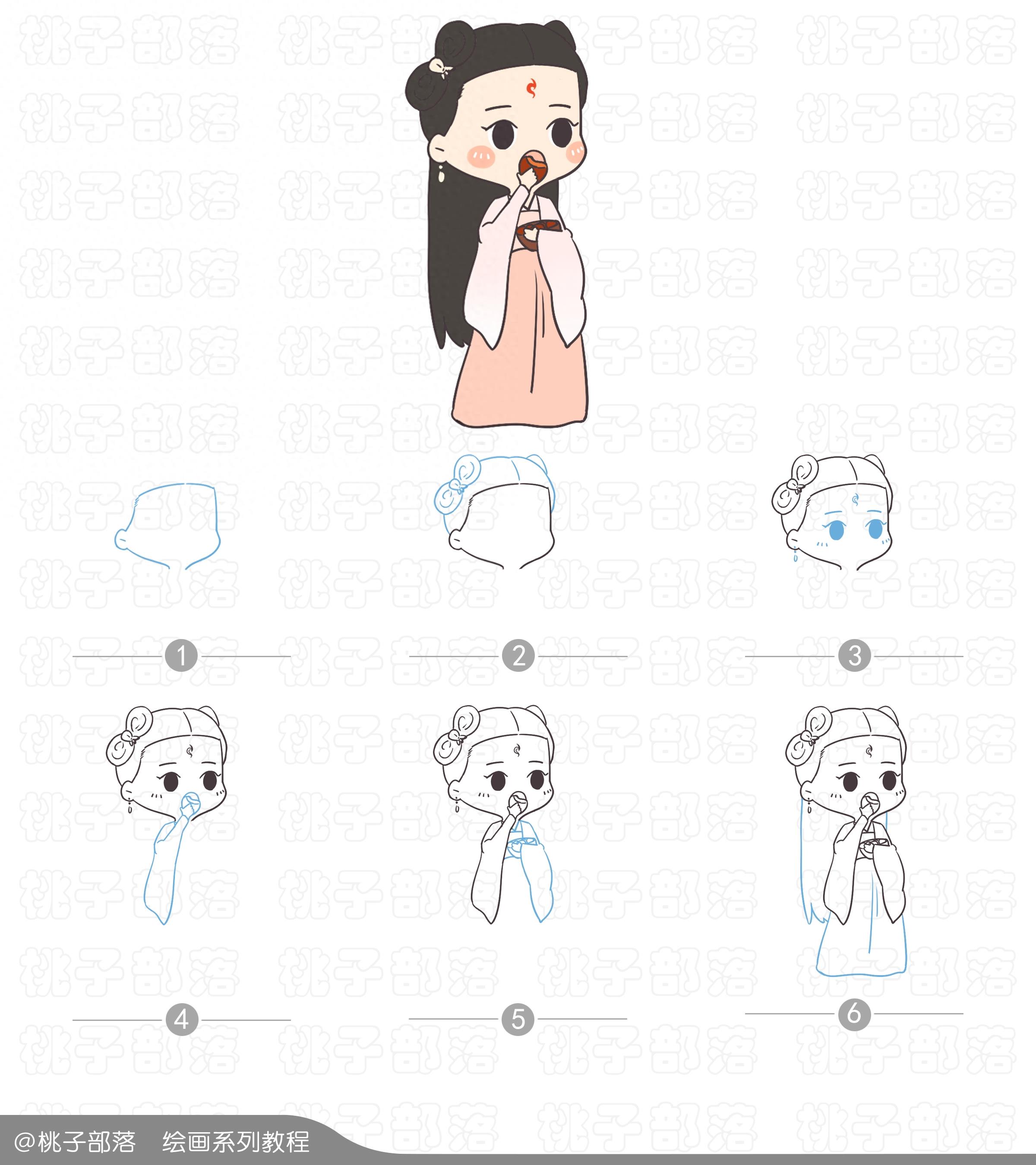 简笔画 | 赌你没有见过这么萌的迪丽热巴,超级Q版的热巴来啦!