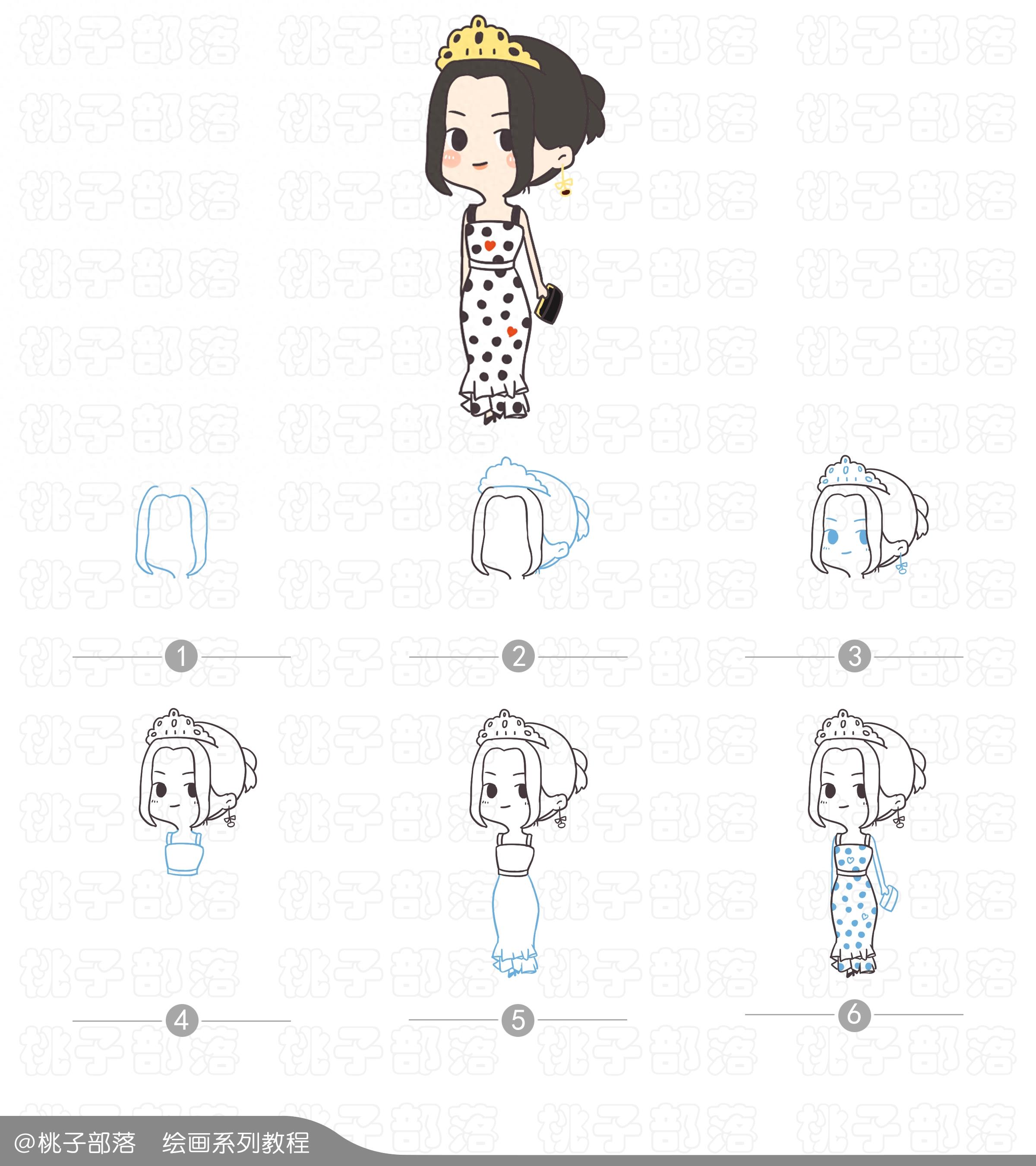 简笔画 | 赌你没有见过这么萌的迪丽热巴,超级Q版的热巴来啦!