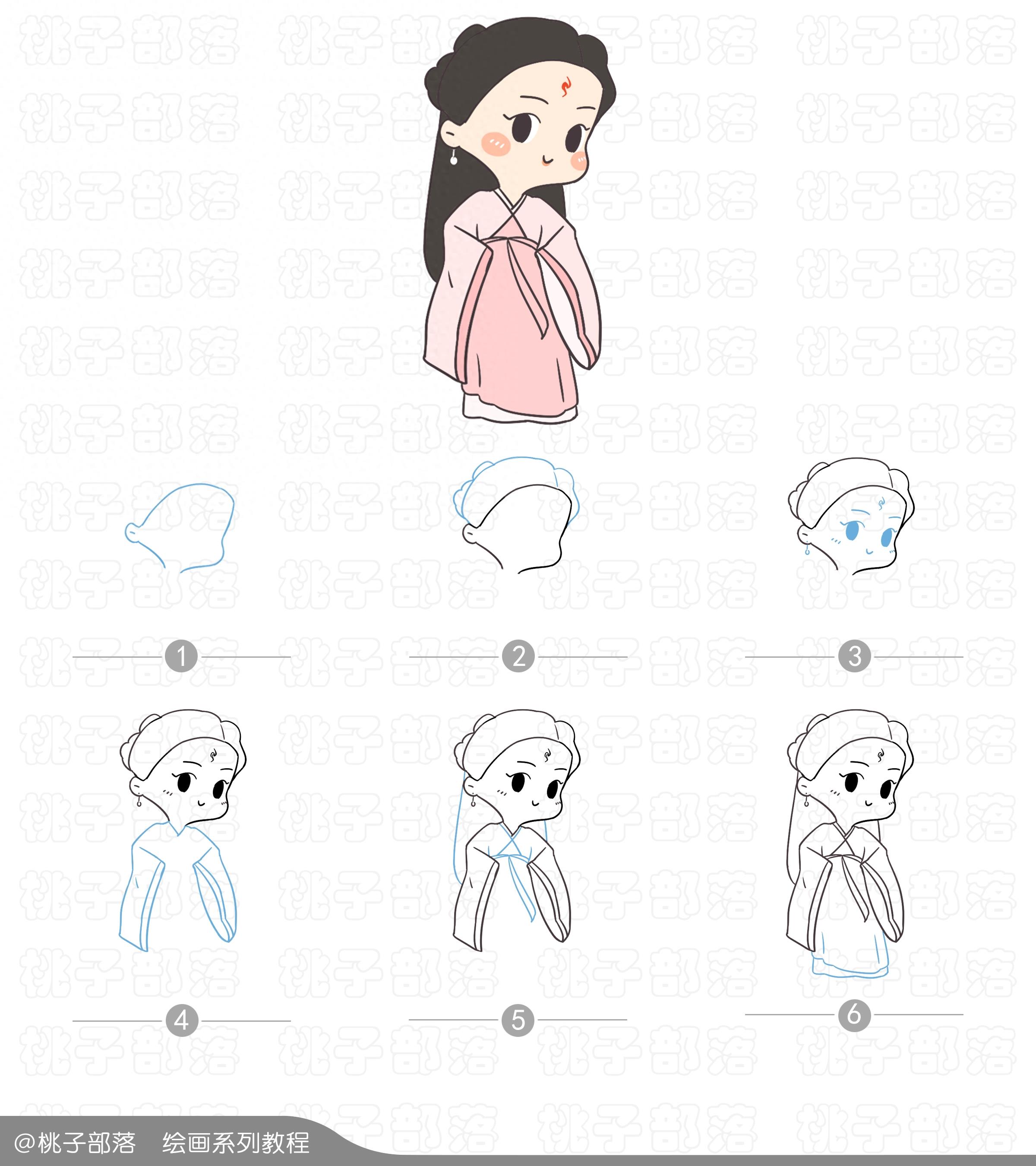 简笔画 | 赌你没有见过这么萌的迪丽热巴,超级Q版的热巴来啦!