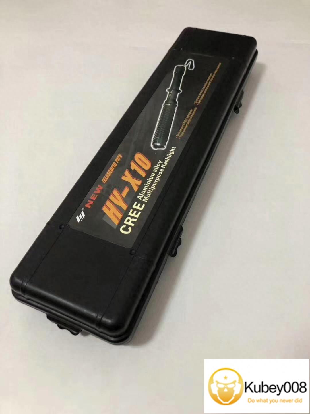 图文欣赏黑鹰X10强光手电筒 伸缩电棍豪华套装 带喷雾可车载防身