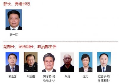 ​司法部领导名单