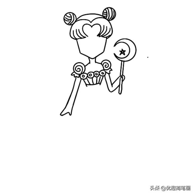 动漫美少女简单教程铅笔画（零基础小白动漫卡通简笔教程）(5)