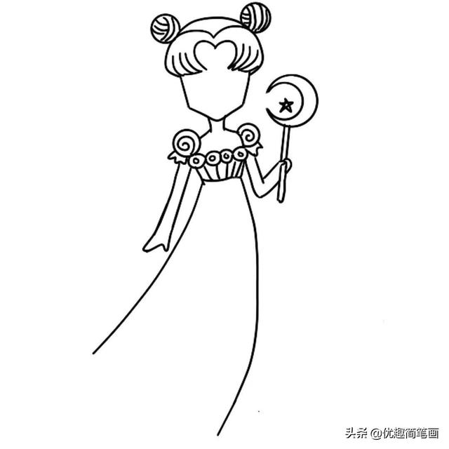 动漫美少女简单教程铅笔画（零基础小白动漫卡通简笔教程）(6)