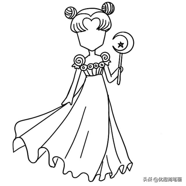 动漫美少女简单教程铅笔画（零基础小白动漫卡通简笔教程）(7)