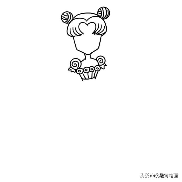 动漫美少女简单教程铅笔画（零基础小白动漫卡通简笔教程）(4)