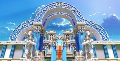 ​迷你世界：4张美图鉴赏,图一是宫殿,图三建造了一座城市?