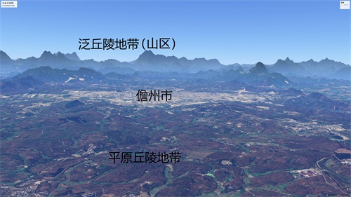 海南四大地级市简易地形图，海口，三亚，儋州和在海上的三沙市