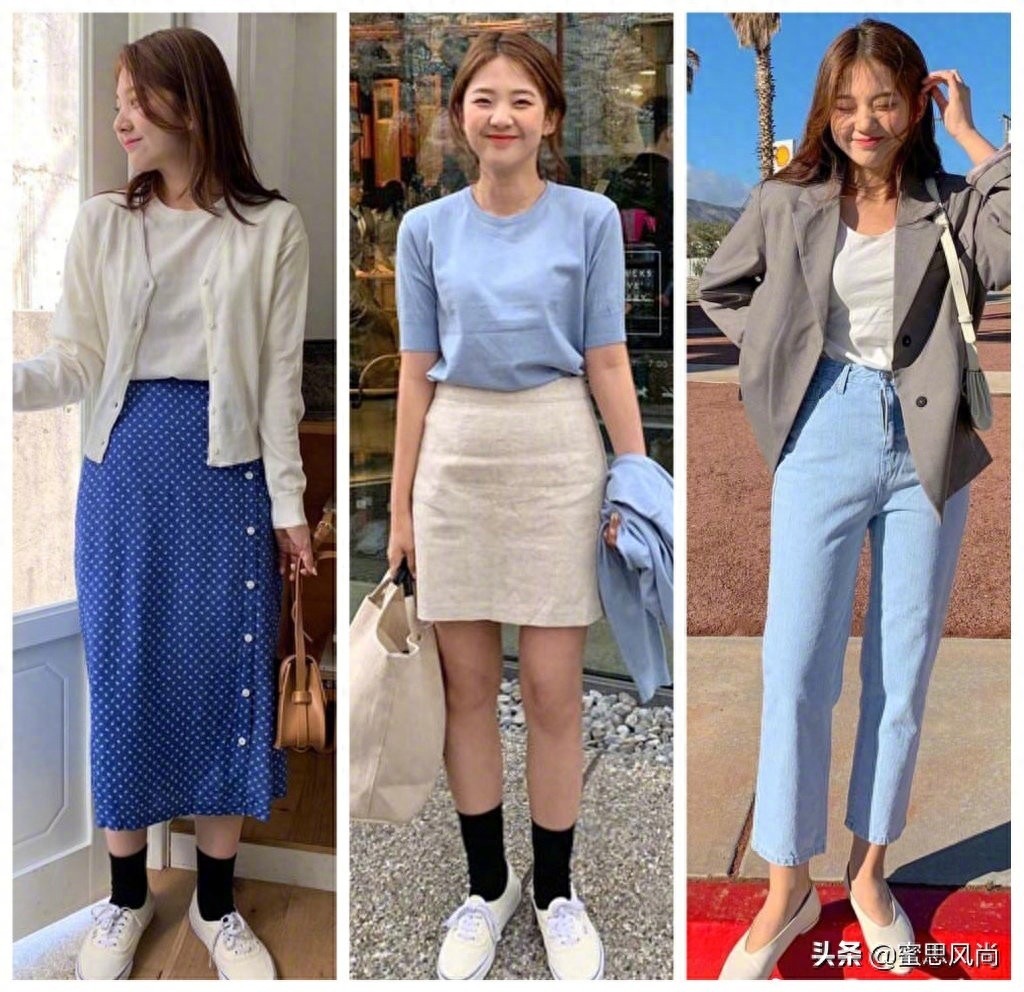 春天就要这么穿，27套舒适显气质的春日休闲穿搭，简单精致少女感
