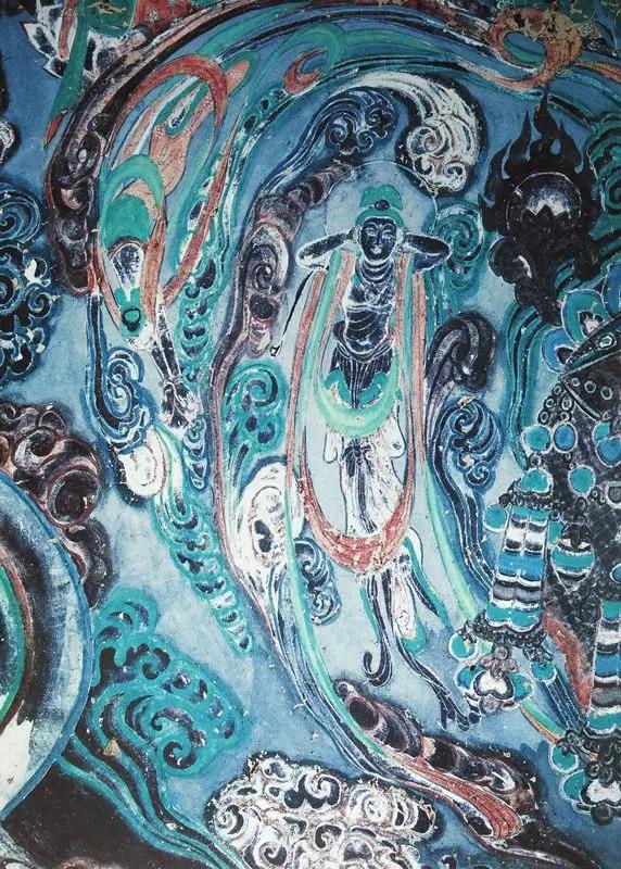 敦煌飞天壁画高清大图（看了这些唐代飞天）(3)