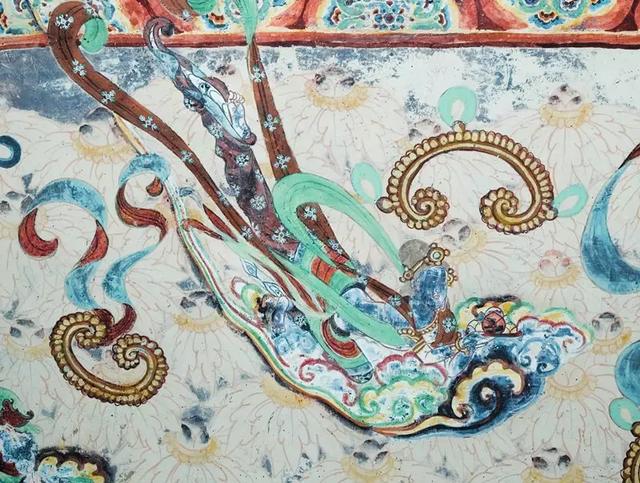 敦煌飞天壁画高清大图（看了这些唐代飞天）(6)
