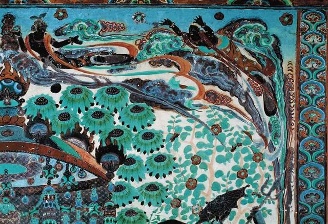 敦煌飞天壁画高清大图（看了这些唐代飞天）(5)