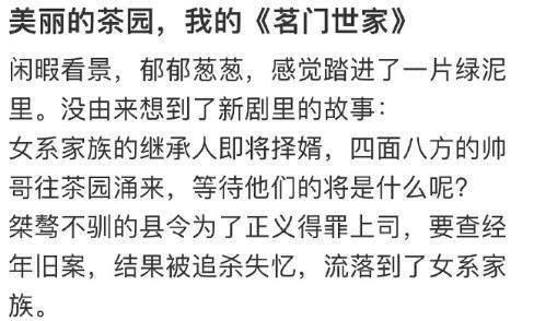 电视剧《茗门世家》角色介绍,茗门世家男女主角色介绍