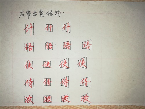 实用中性笔书法，行楷连笔字，间架结构，部分图解、例字